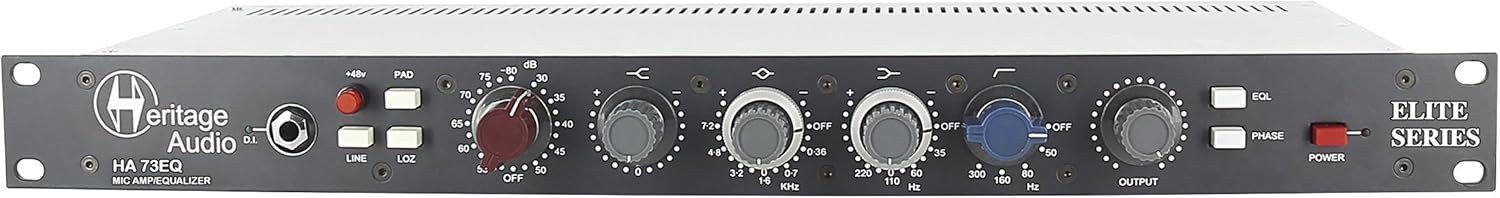 Heritage Audio ha73x2 elite series dual channel full rack mic preamp