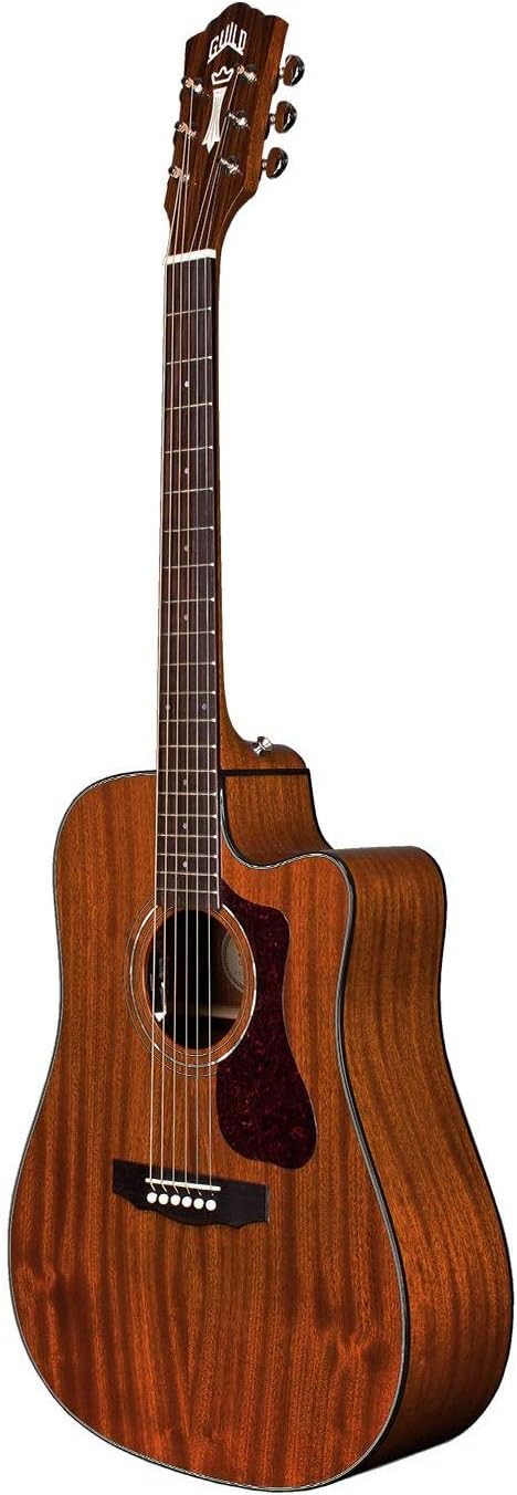 Guild Guitars D-120CE Acoustic Guitar, Natural Gloss, All Solid Woods Dreadnought, Westerly Collection, with Premium Gig Bag