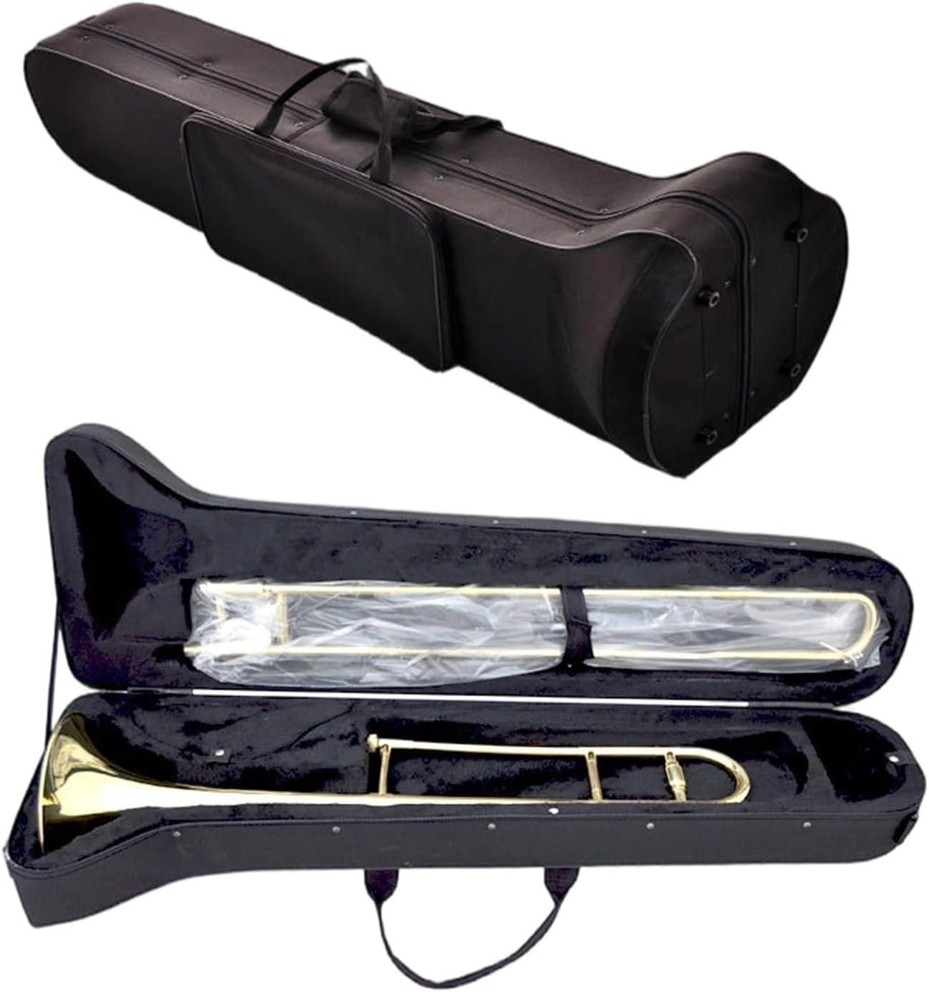 Adult Trombone Instrument Alto B Flat Trombone Lacquered Gold Playing Practice Instrument
