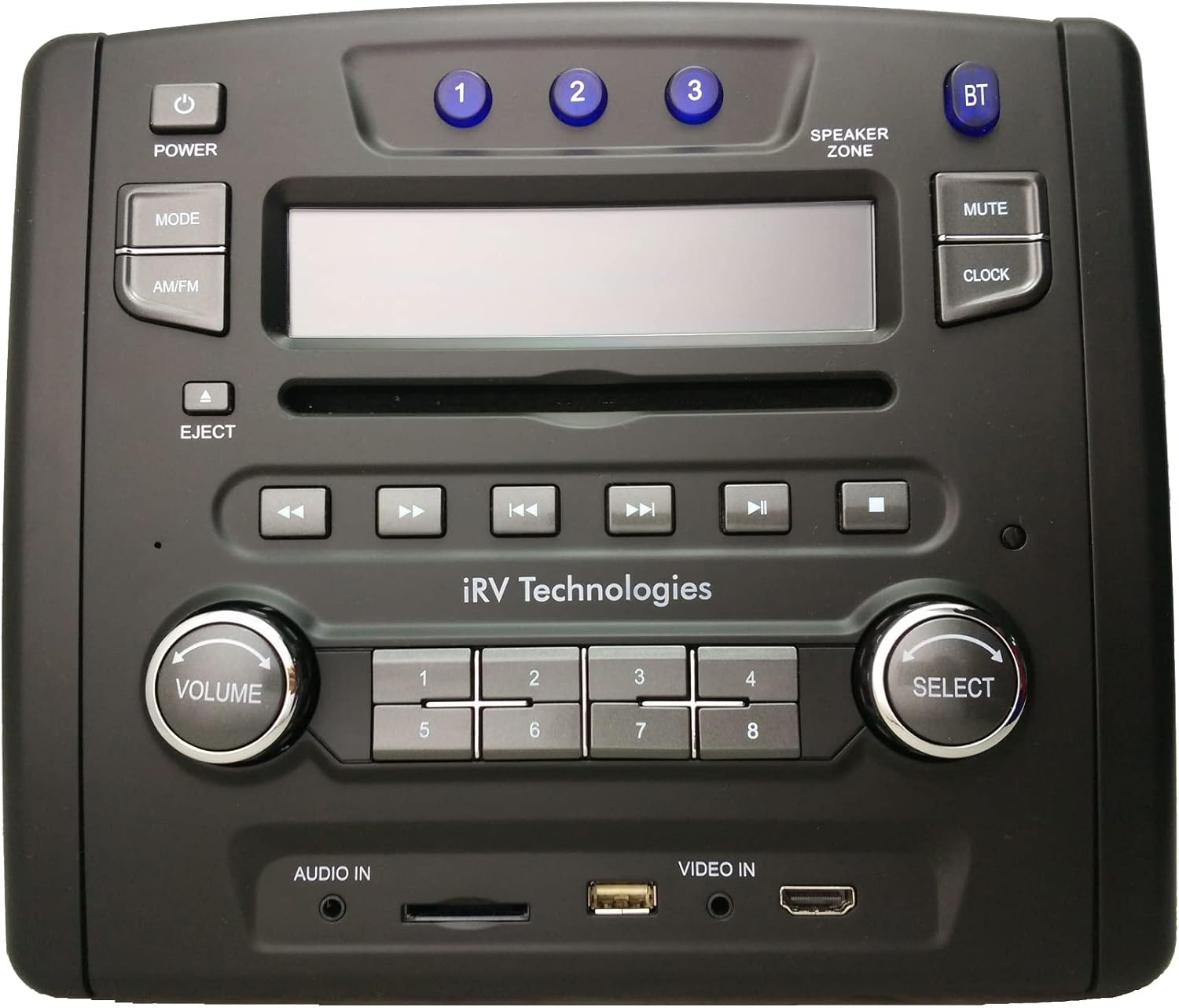 Car Stereo,iRV33 ProAuto Car Audio Receiver with Bluetooth,Wireless Control,APP,HDMI,Digital 2.1 Stereo Sound,USB,SD,A&FM,DVD,3 Zones Wall Mount RV Stereo System for Car