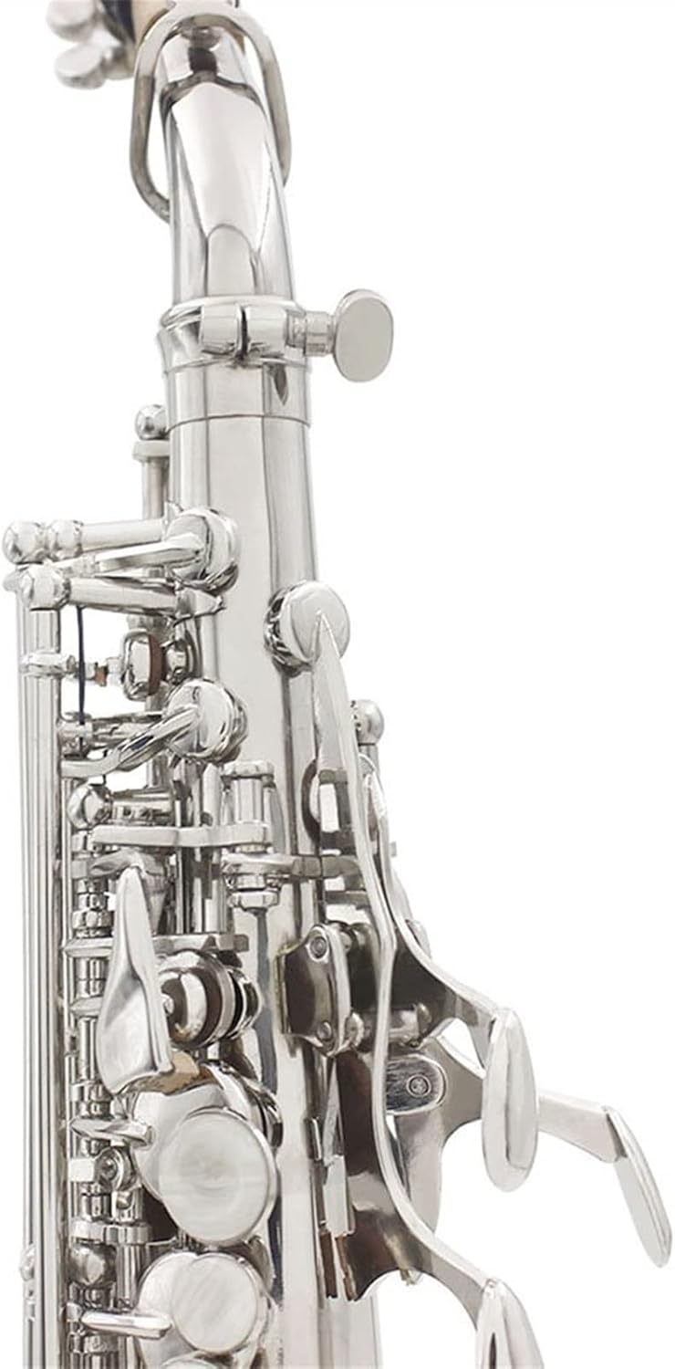 Sax Beginners Kit Bb Saxophone Silver Plated Brass Professional Woodwind Instrument B Flat Sax with Case Musical Instrument Accessories Wind Instrument
