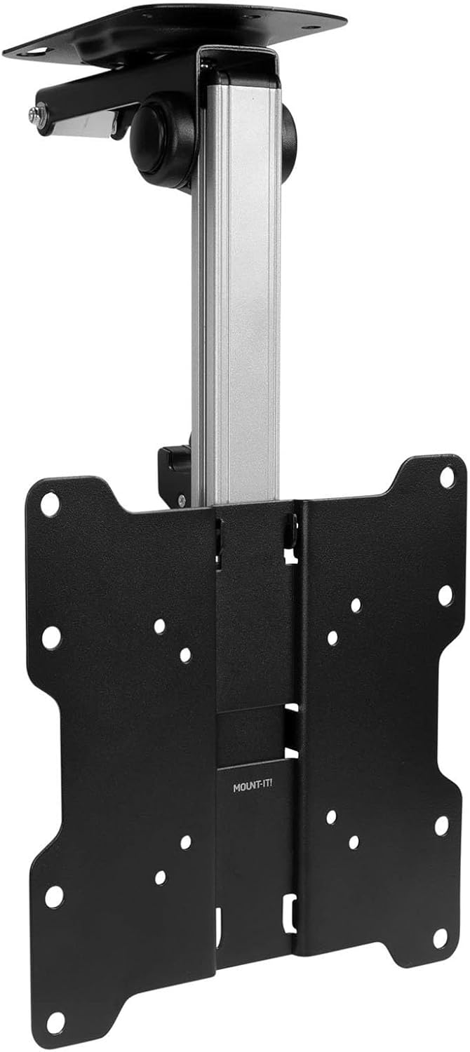 Corner tv Wall Mount,tv Mount, Fits 17-37 Inches Ceiling TV Mount, Flip Down TV and Monitor Mount Bracket, Adjustable Bracket Ceiling Kitchen Overhead and Under Cabinet Mount