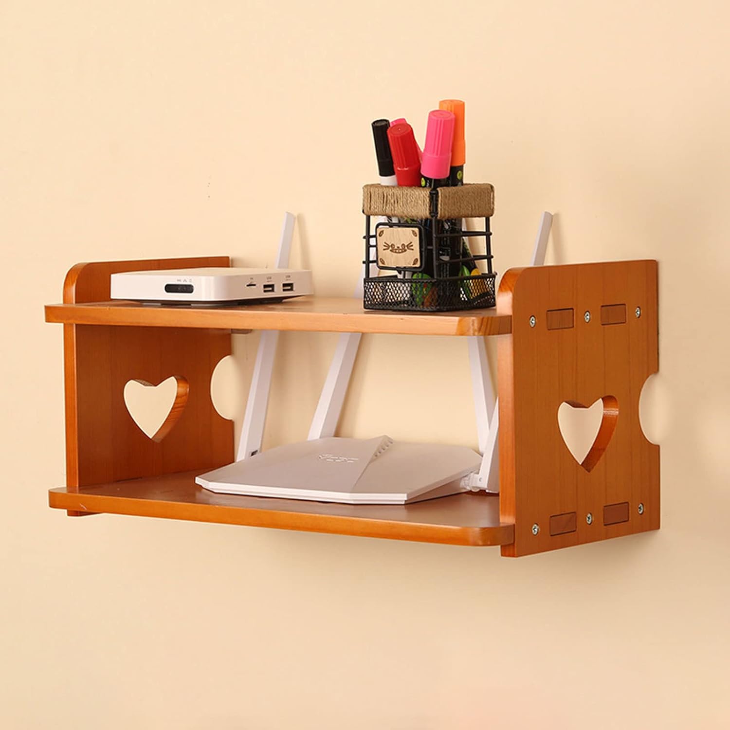 Wall mounted TV Shelf Wall Shelf Floating Shelf TV Stand Media Console Unit Entertainment Centre Bedroom Living room Office Set-top box Router Storage Shelf Goods Rack Wall Mount Corner Shelves