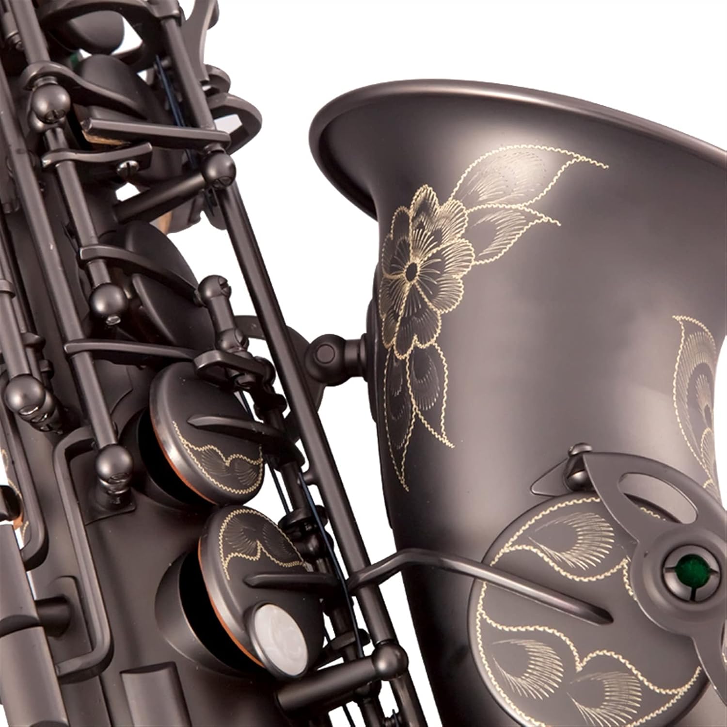 Professional Saxophone Black Nickel EB Alto Saxophone Brass Lacquered Gold E Flat Key Type Woodwind Instrument Brass Sax Beginners Kit