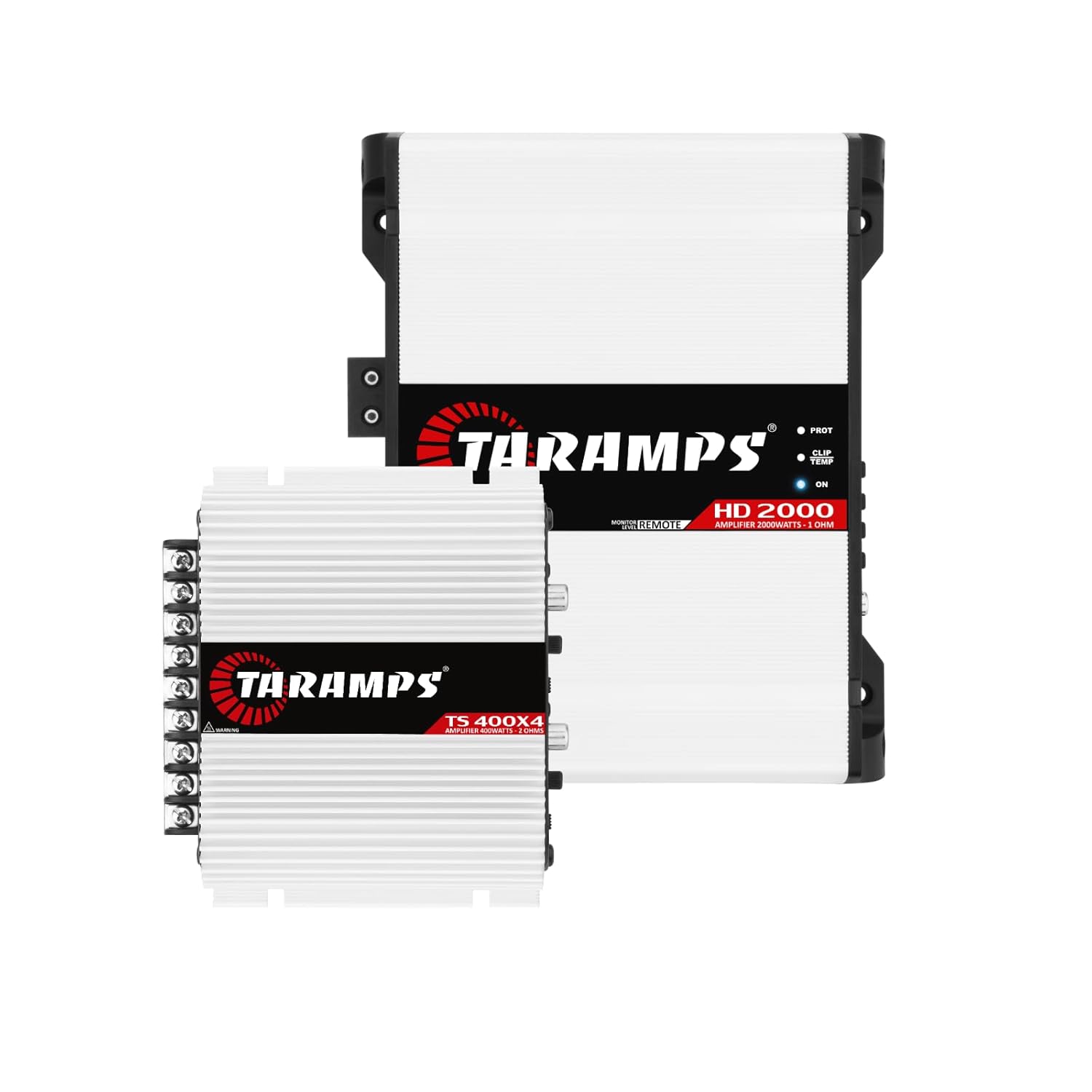 Taramps HD 2000 1 Ohm Class D Monoblock Car Audio Amplifier 2000 watts RMS + Taramps TS 400x4 2 Ohms Class D Multichannel Car Audio 400W RMS - 4 Channels
