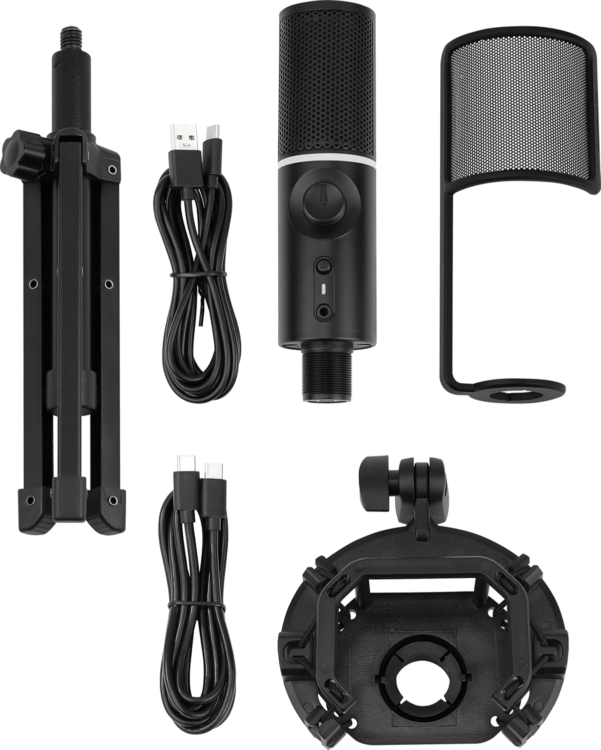 Streamplify MIC Tripod RGB Cardioid Microphone with Tripod for Streaming, Recording, Podcasting