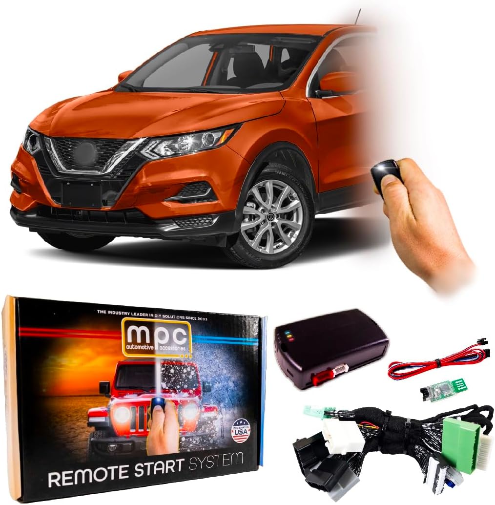 MPC Factory Remote Activated Remote Start Kit Compatible with 2017-2022 Nissan Rogue Sport - Push-to-Start - Gas - Plugin T-Harness - USA Based Tech Support