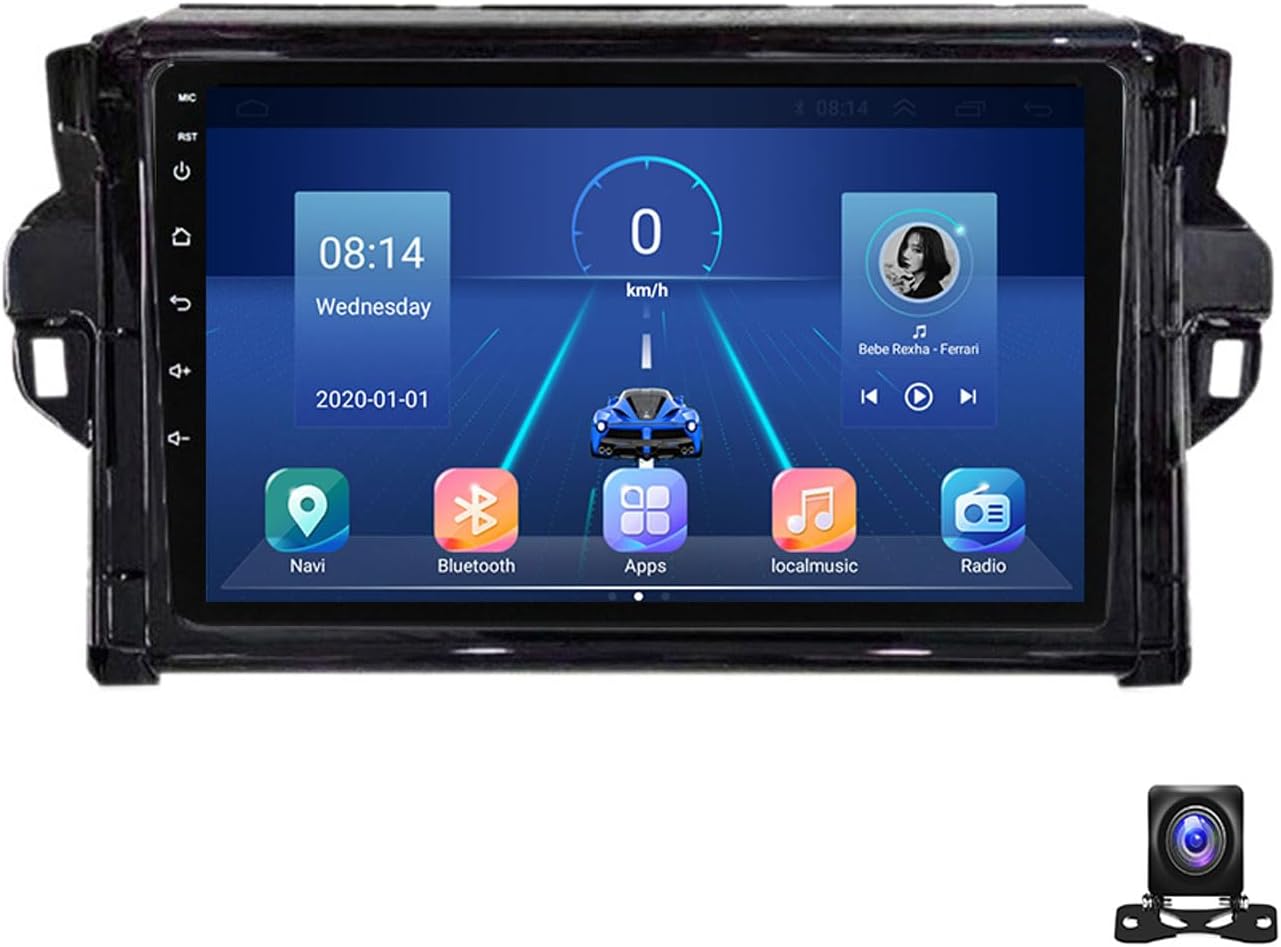 9 Inch Car Stereo Double Din Radio Compatible with Toyota Fortuner 2015~2020 Car Multimedia Navigation Compatible with Carplay Android Auto, Navigation, SWC, Backup Camera,M90S 1G+32G