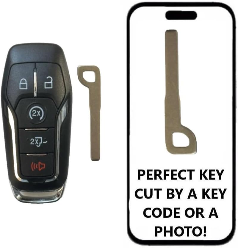 Key Cut + 5 Button Remote Keyless Entry Smart Key Replacement for Ford F-150 2015-2017 FCC ID: M3N-A2C31243300 IC: 7812A-A2C31243300 PN: 164-R8117