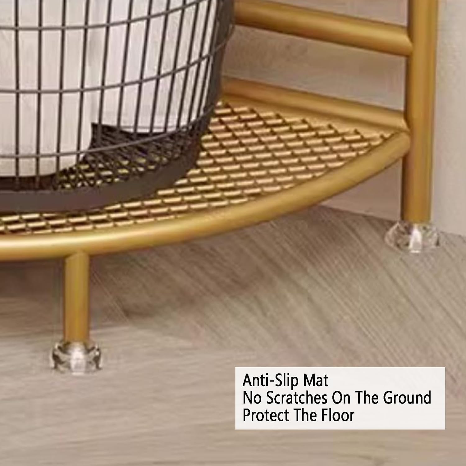 Industrial Bookshelf,Corner Bookcase,Multi-Layer Storage Rack,inch Tall Corner Shelf, Suitable for Small Space, Office(Gold, Green, White)(White,5tier) (Gold 5tier)