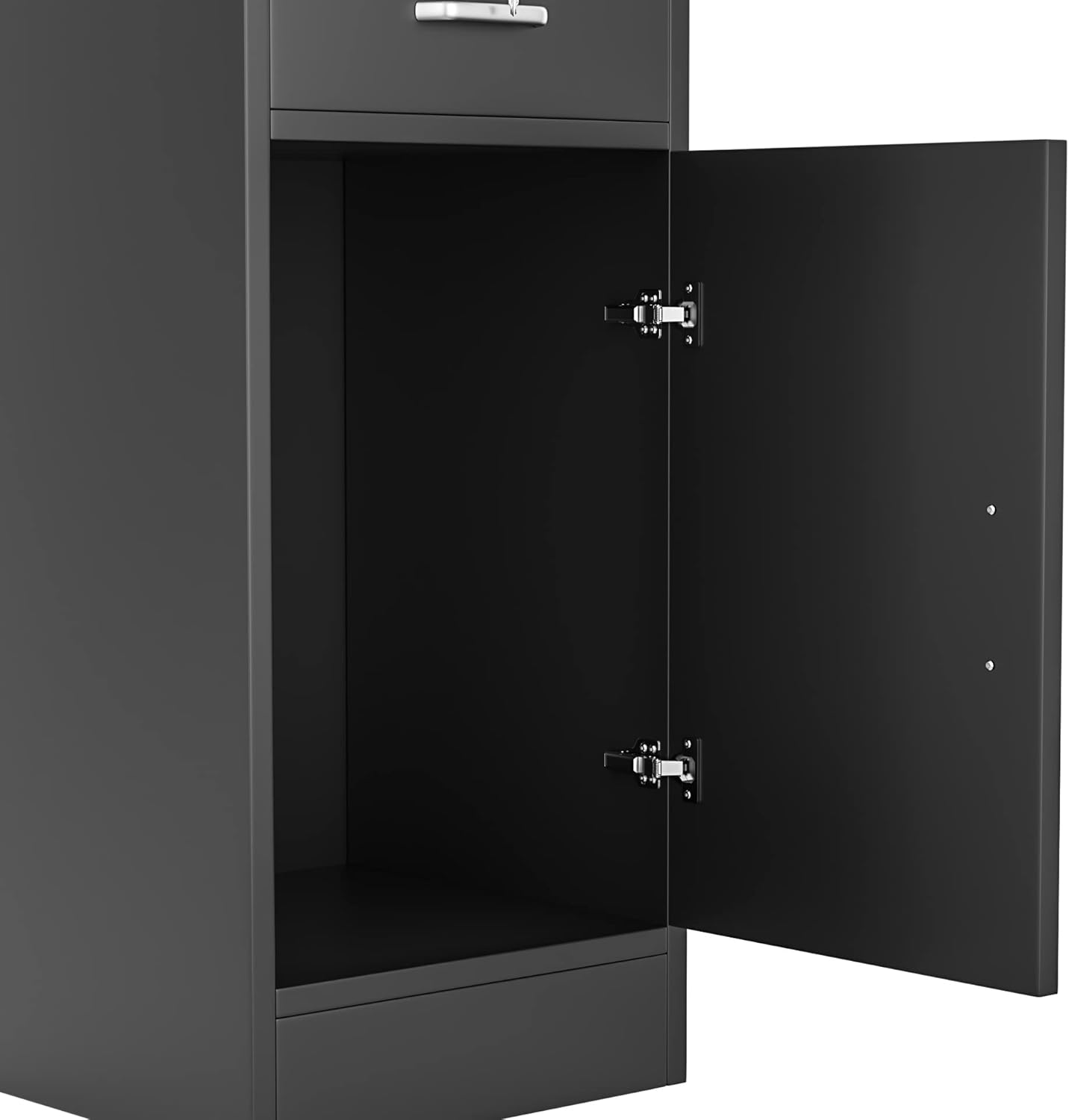 Paddie Corner Hair Salon Station, Wall Mount Salon Storage Hair Stylist Equipment Set w/Lockable Drawers/Storage Cabinet