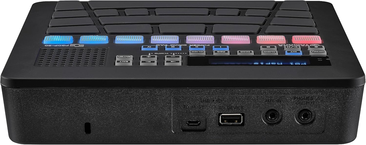 Yamaha Finger Drum Pad – Portable Electronic Drum Pad with Built-In Sounds, Speaker, USB MIDI, and Battery Power for On-the-Go Music Making FGDP-50