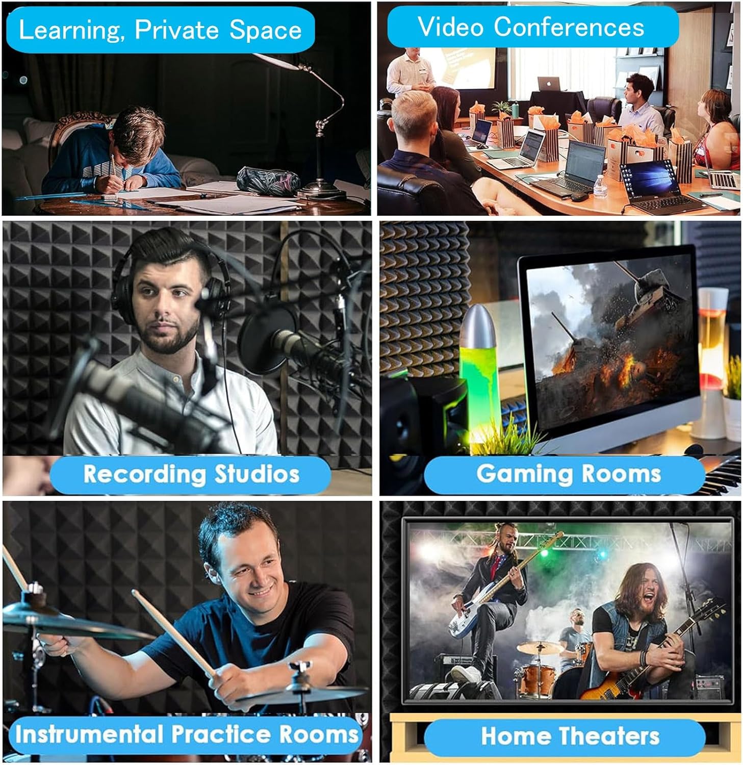 Recording Microphone Isolation Cover, Portable Recording Studio, Desktop Soundproof Cover, Reduce Noise, for Recording Studio (Green)