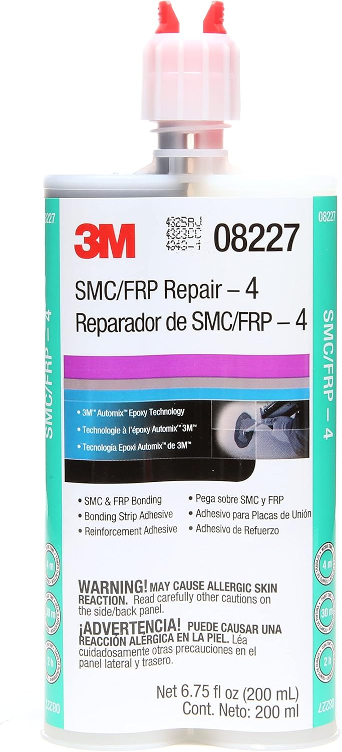 3M SMC/Fiberglass Repair Adhesive - 4, 08227, Black, 200 mL Cartridge