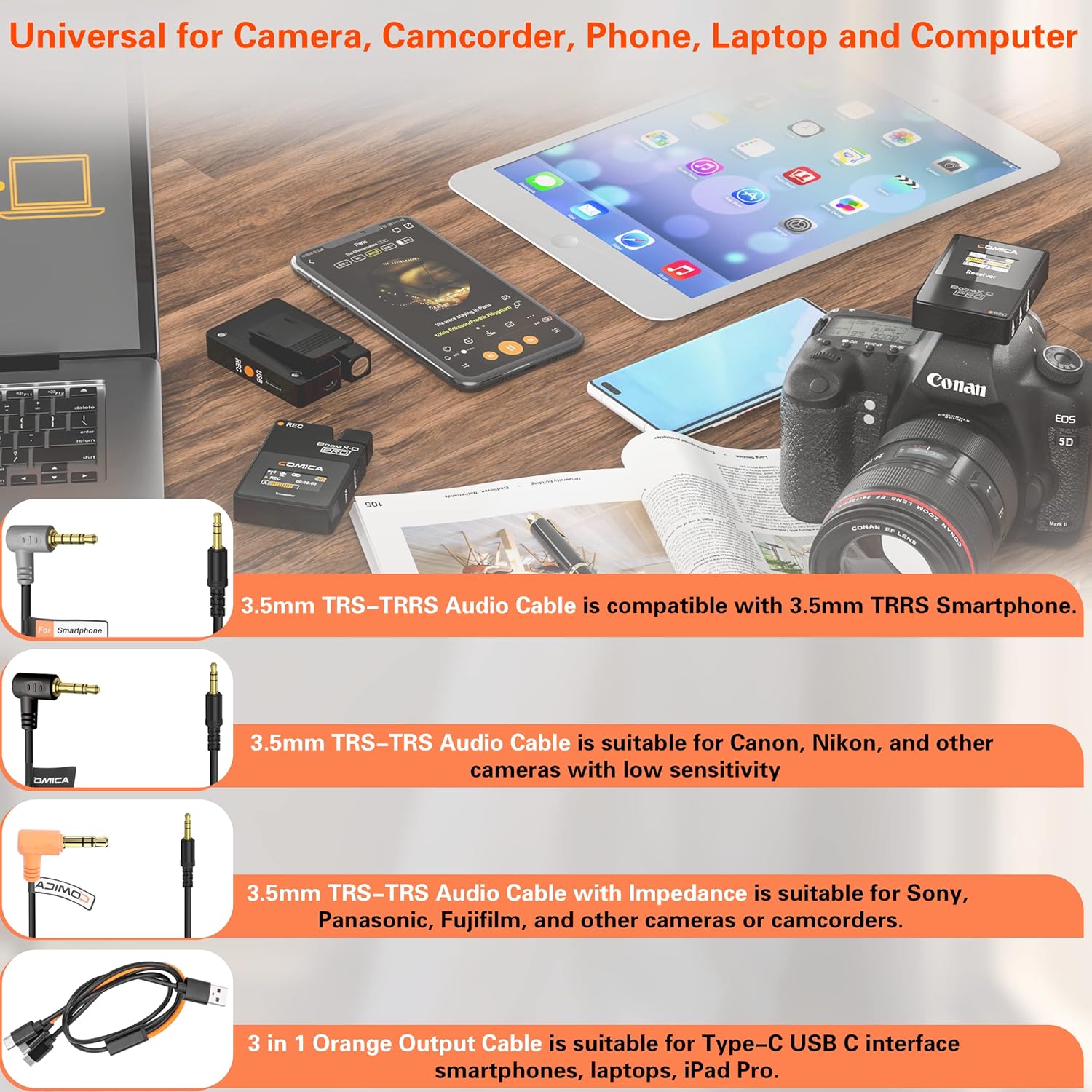 COMICA BoomX-D2 PRO Wireless Lavalier Microphone for iPhone Android Camera PC, Lapel Mic with 16GB Storage, Safety Audio Track, Noise Cancellation, Lav Mic for YouTube TikTok Video Recording