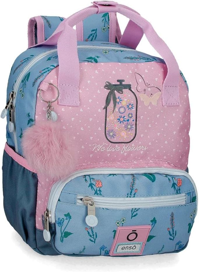 Enso We Love Flowers Kleine, Pink, backpack 28