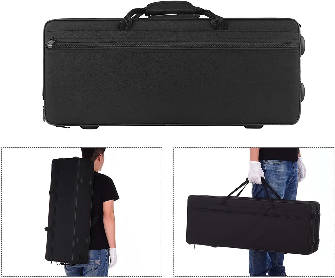 Sax Beginners Kit Antique Finish Bb Tenor Saxophone Sax Brass Body White Shell Keys Woodwind Instrument with Carry Case Cleaning Cloth Wind Instrument (Color : Bronze)