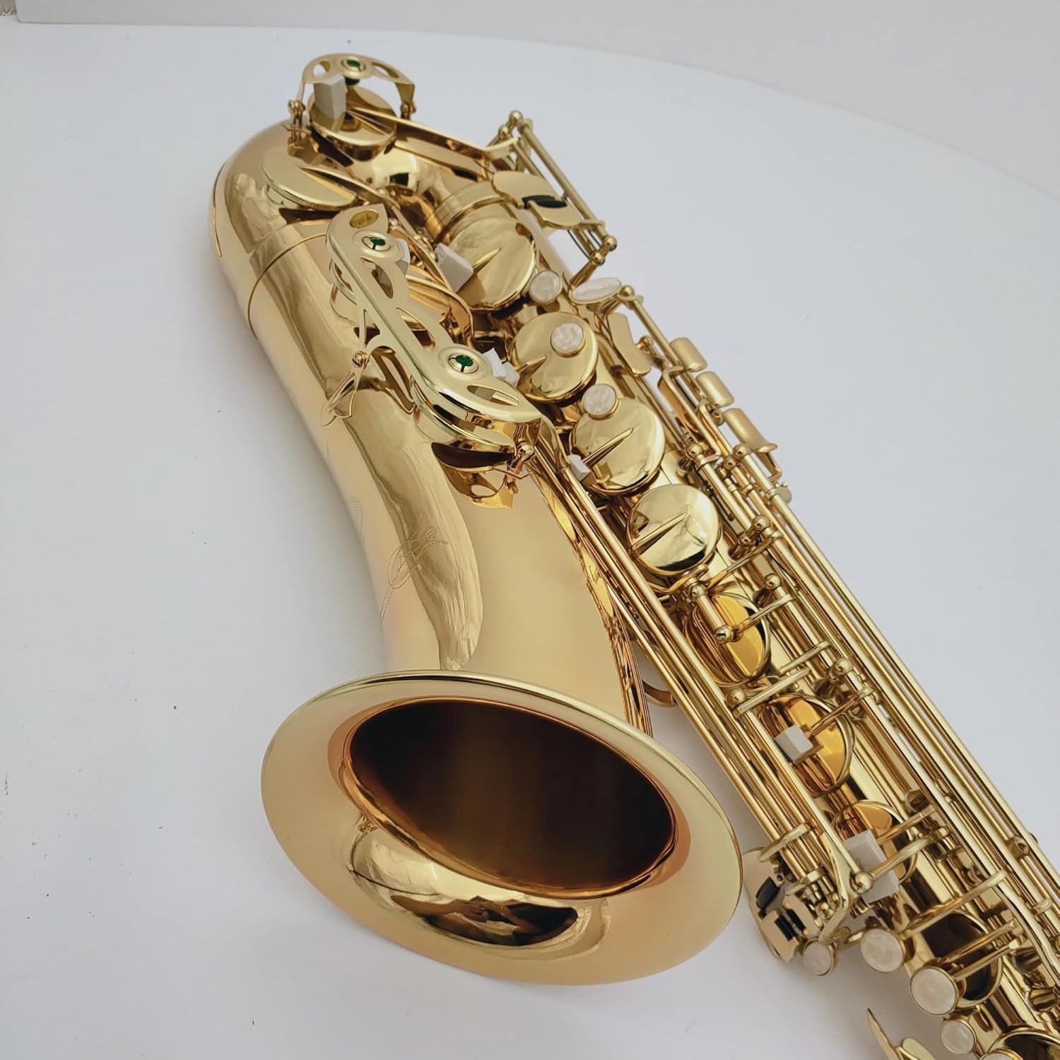 VBDEFRT Woodwind Instruments Tenor Saxophone Bb Tune Brass Gold Lacquer Musical Instrument With Case Accessories (Color : Dark Grey)