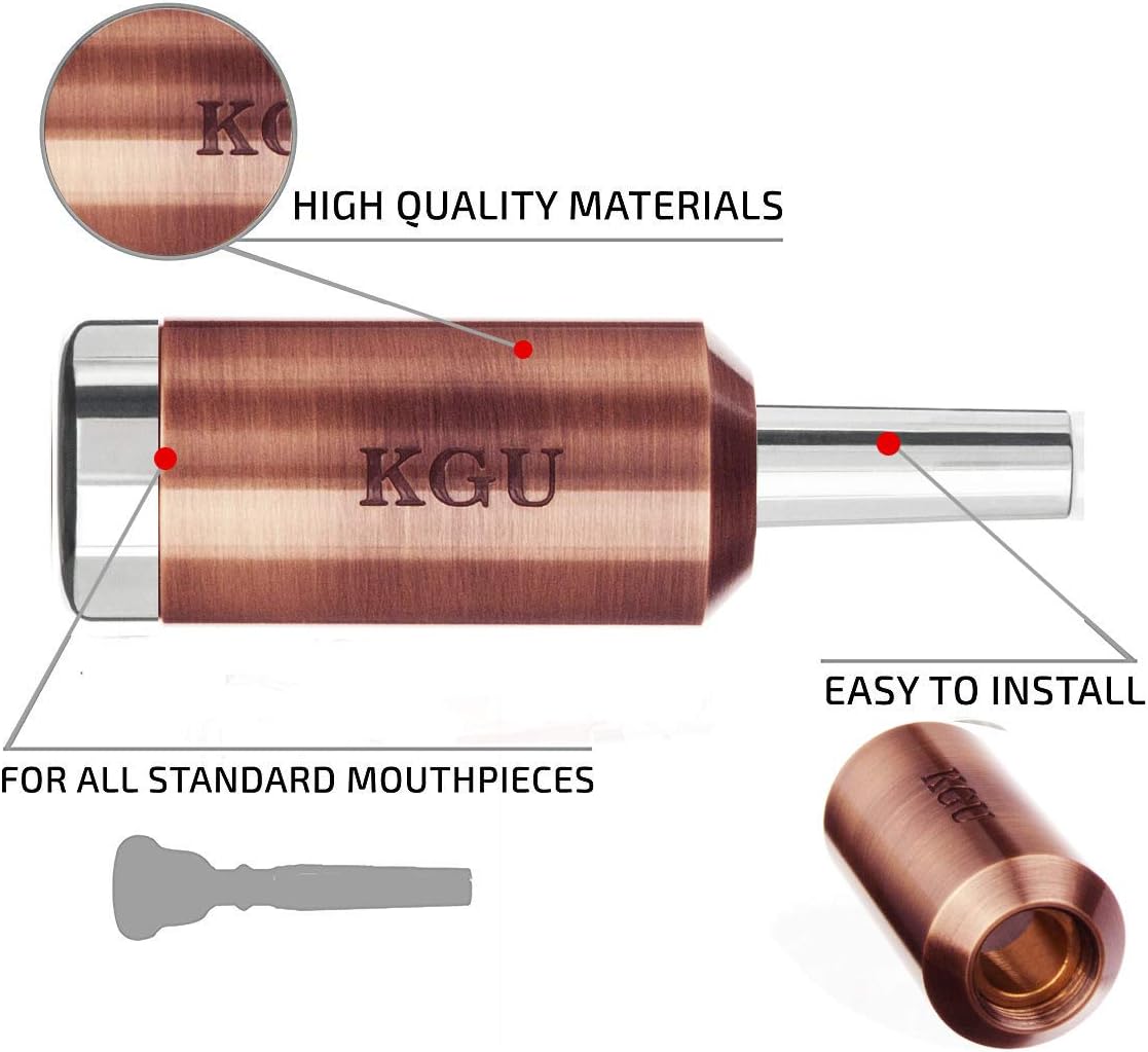 TRUMPET MOUTHPIECE BOOSTER KGUBrass. CUSTOM MADE Heavy TRUMPET BOOSTER KGU (Antique Copper Lacquer)