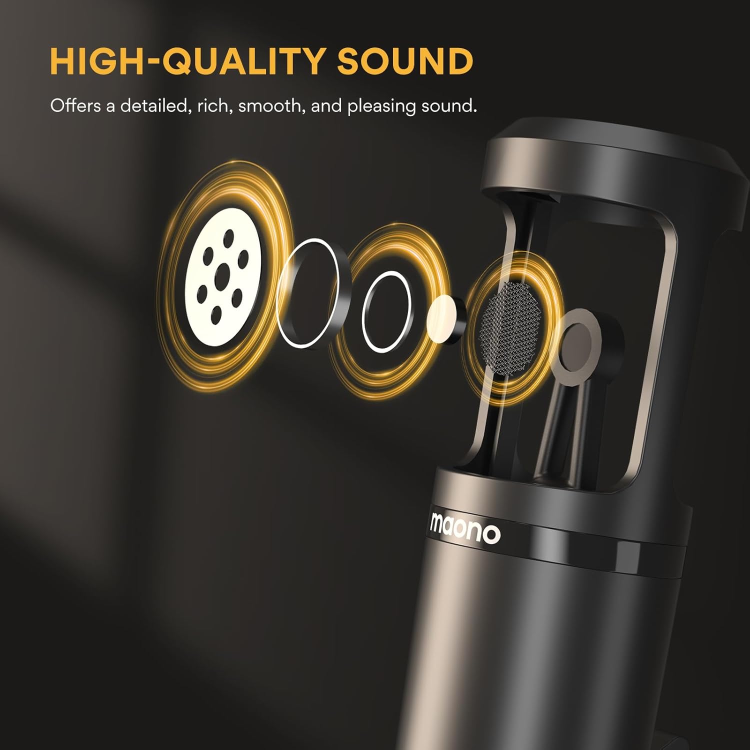 MAONO Podcast Equipment Bundle Audio mixer All-in-One Podcast Production Studio with 3.5mm Microphone for Live Streaming, Podcast Recording, PC, Smartphone, DJ MaonoCaster Lite