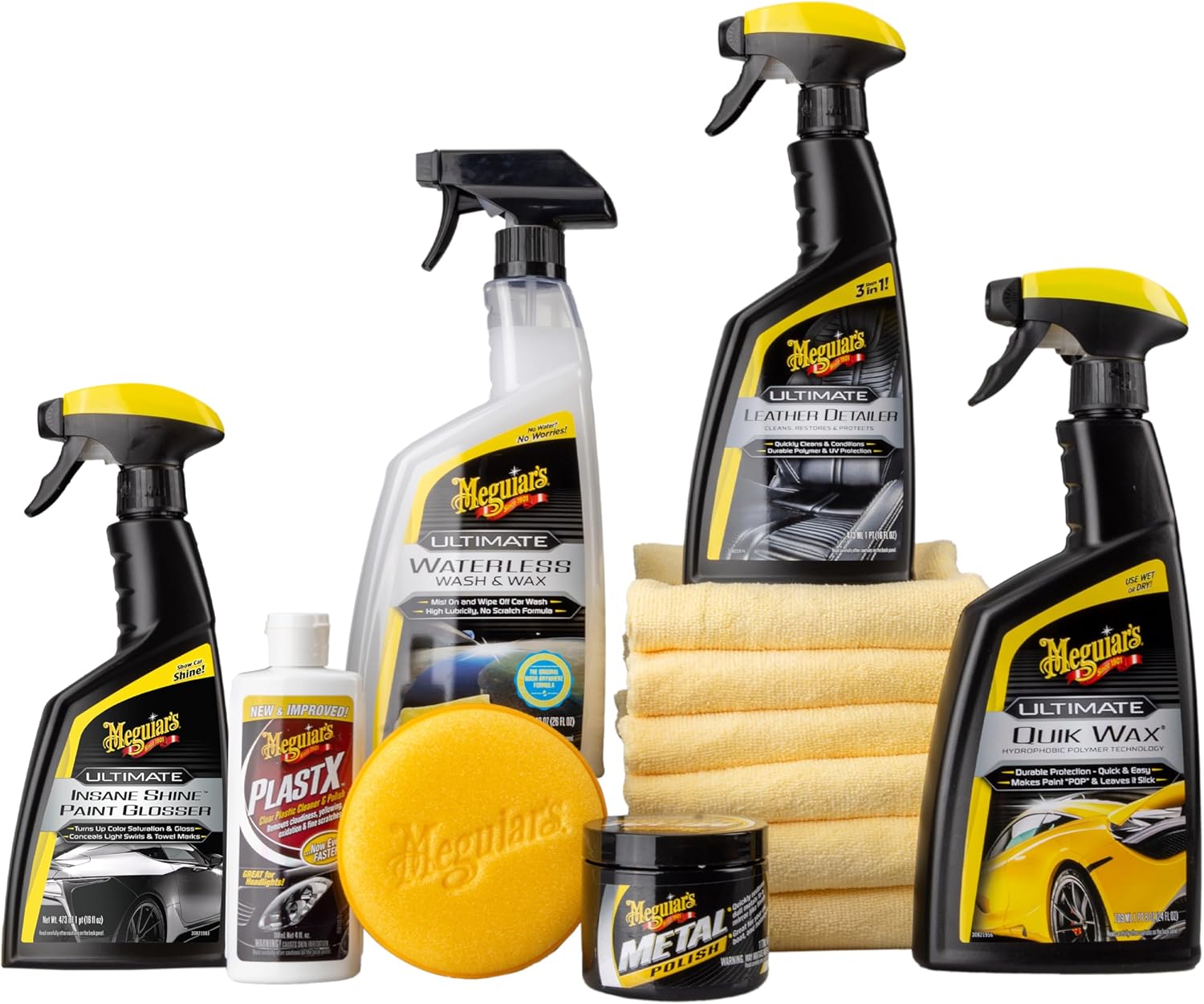 Meguiar's Ultimate Motorcycle Starter Kit - Premium Detailing Kit That Bundles Together The Perfect Motorcycle Cleaning Products, Detailing Products, and Motorcycle Accessories to Apply and Remove