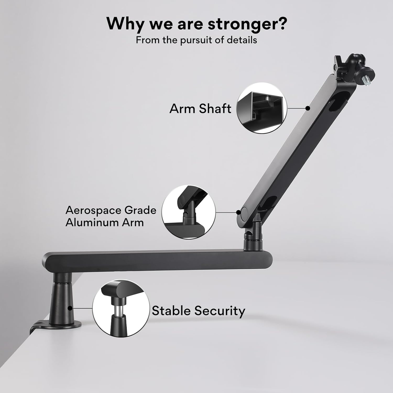 Maono Microphone Arm Stand and 6FT XLR Cable Set,Metal Heavy Duty Mic Stand with Desk Clamp,XLR Interface Cable, Mic Wire for Recording Podcast Streaming