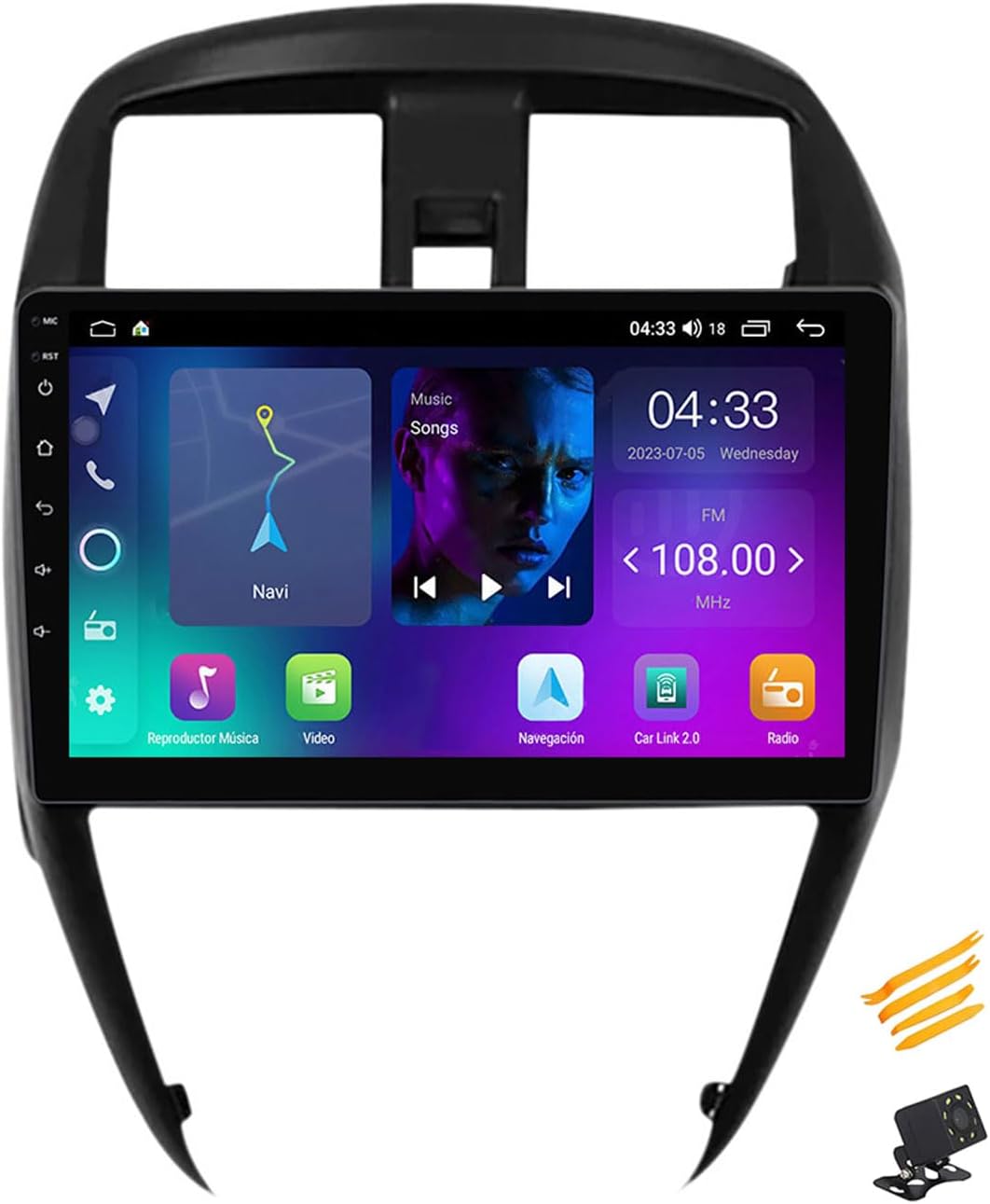 Android 13 Car Stereo Bluetooth Car Play 2 DIN Touch Screen Compatible with Nissan Versa 2014~2020 9In QLED Display Car Radio with Navigation Android Auto FM RDS SWC,A,4 Core NF1 1G+32G