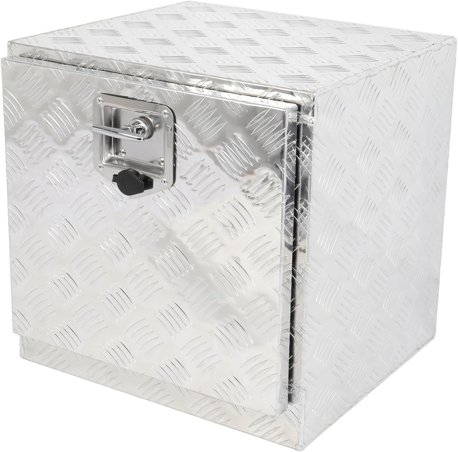 ECCPP 18inch Heavy Duty Aluminum Truck Bed Tool Box, RV Storage Organizer Trailer Storage ToolBox W/Lock & Keys, Underbody Flatbox Truck Car Outdoor Trailer Pickup (Silver)