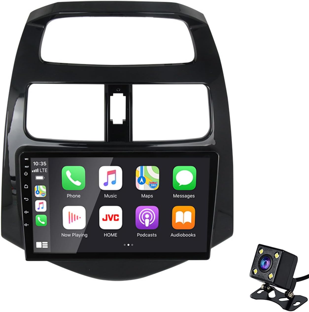 Double Din Car Stereo with Bluetooth Radio for Chevrolet Spark 2010 2011 2012 2013 2014 Compatible with Carplay/Android Auto/DSP