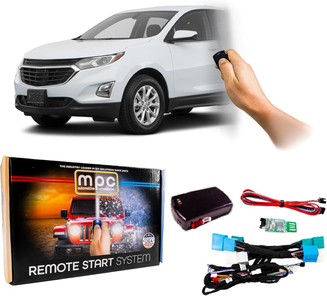 MPC Factory Remote Activated Remote Start Compatible with 2010-2017 Chevrolet Equinox - Plugin T-Harness - FlashLink Updater - Premier USA Based Tech Support