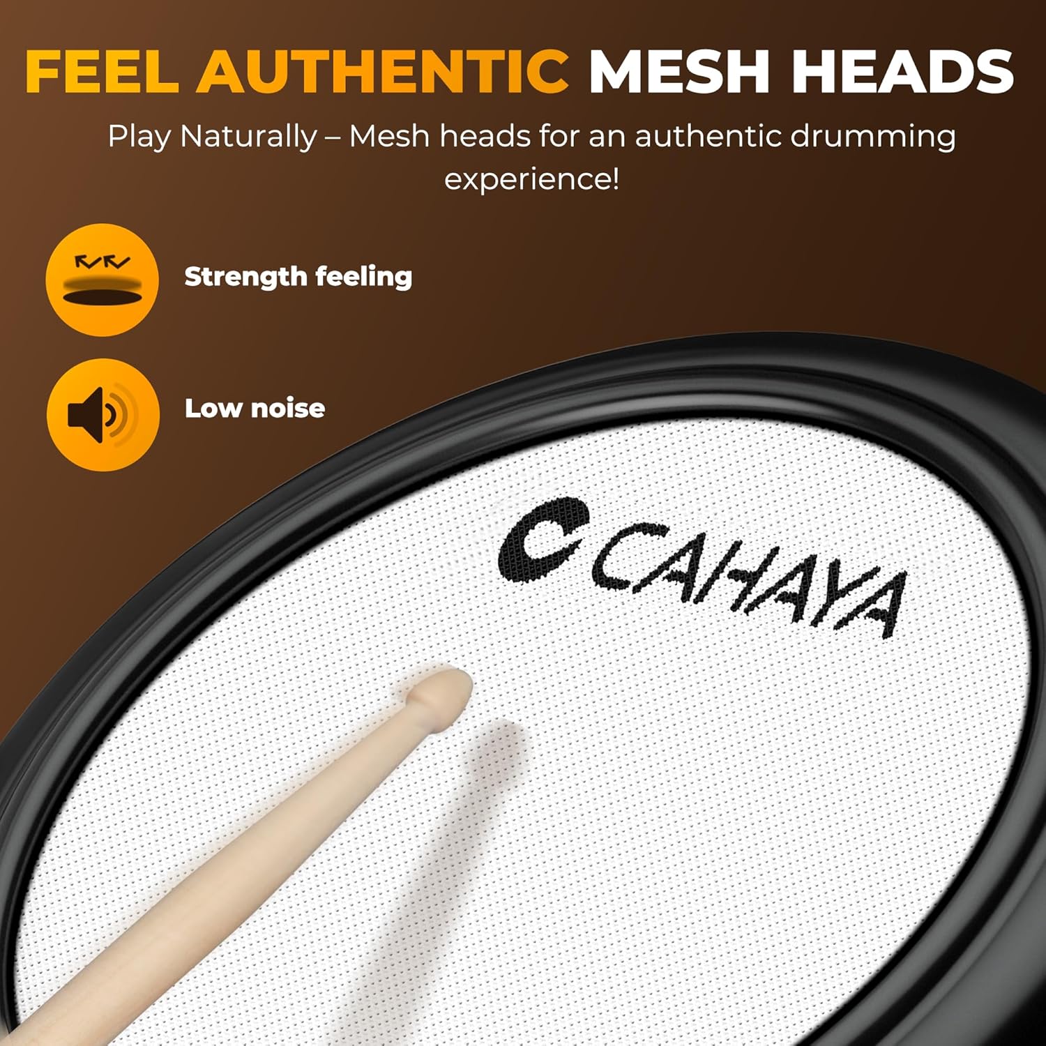 CAHAYA Electric Drum Set – Beginner Electronic Drum Kit for Kids & Adults, Portable Quiet Mesh Pads, 350 Sounds, 25 Kits, Headphones & Drum Throne, Ideal Xmas Gift