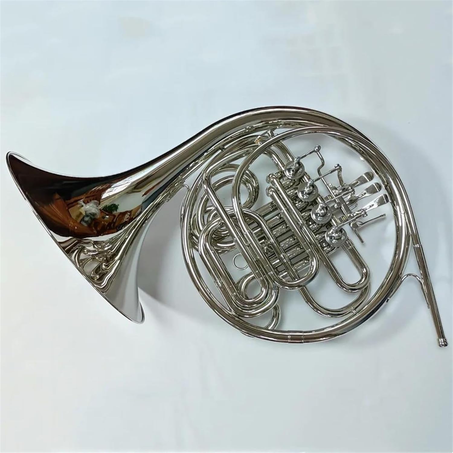 Brass French Horn Nickel Plated 4-key Double French Horn Cupronickel Tuning Pipe