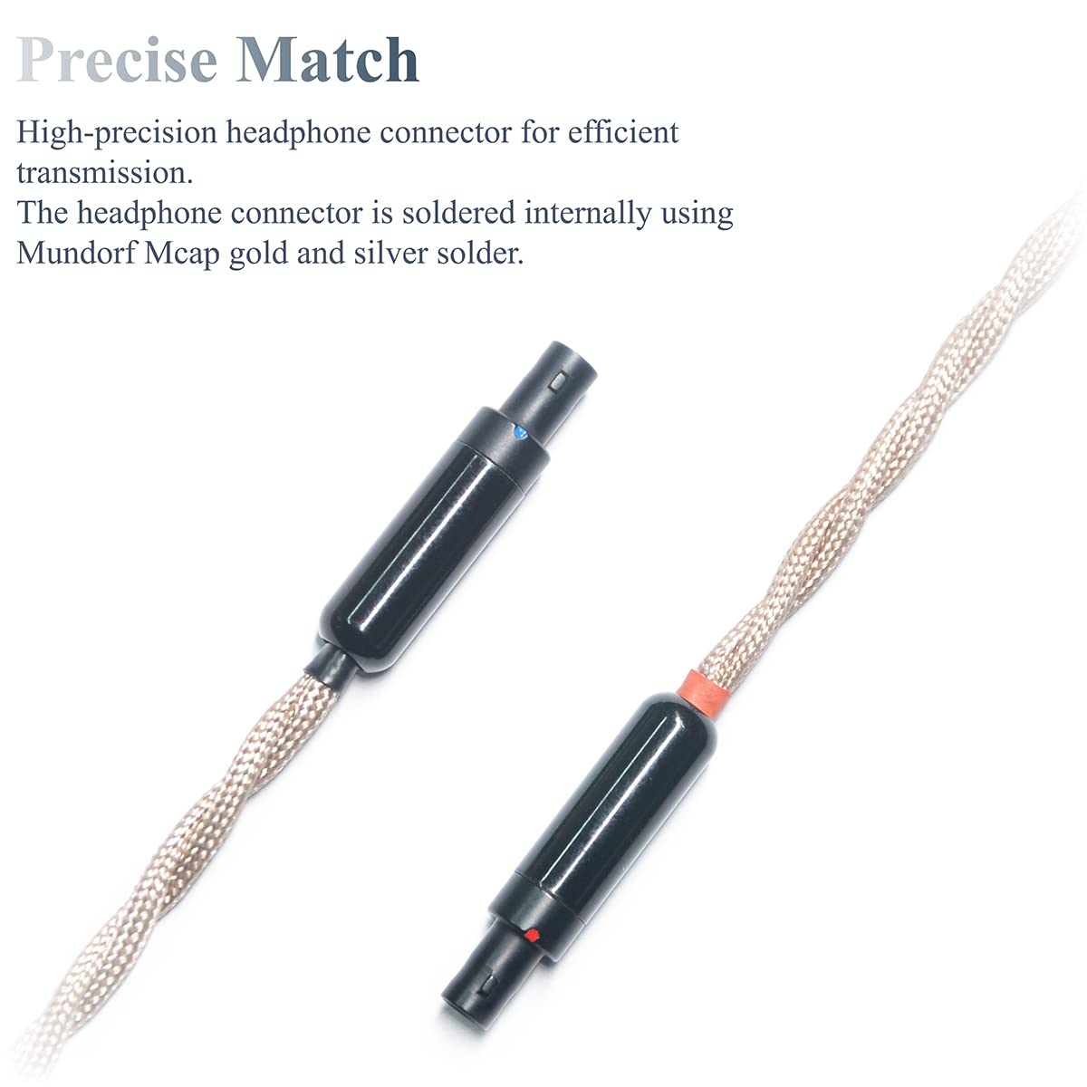 6N Single Crystal Copper Headphone Cable for Sennheiser HD 800 HD 800 S HD 820 4.4mm Balanced Hi-Fi Headphone Audio Upgrade Cable (4Pin XLR Plug)