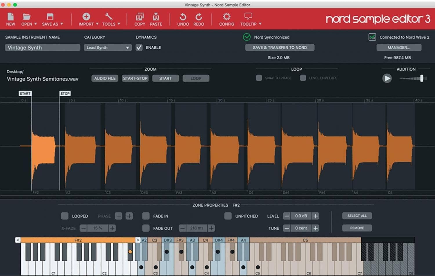 Nord USA, 61-Key Wave 2 4-Part Performance Synthesizer, with Virtual Analog Synthesis, Samples, FM and Wavetable