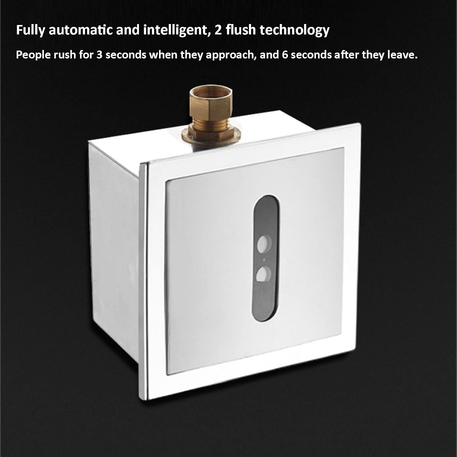 Wall Mount Stainless Steel Flush Urinal,Corner Bathroom Men's Induction Urinal Commercial Water Saving Urinal Urine Diverter,Splash Proof Public Toilet Urinal,for Airports/Hotels