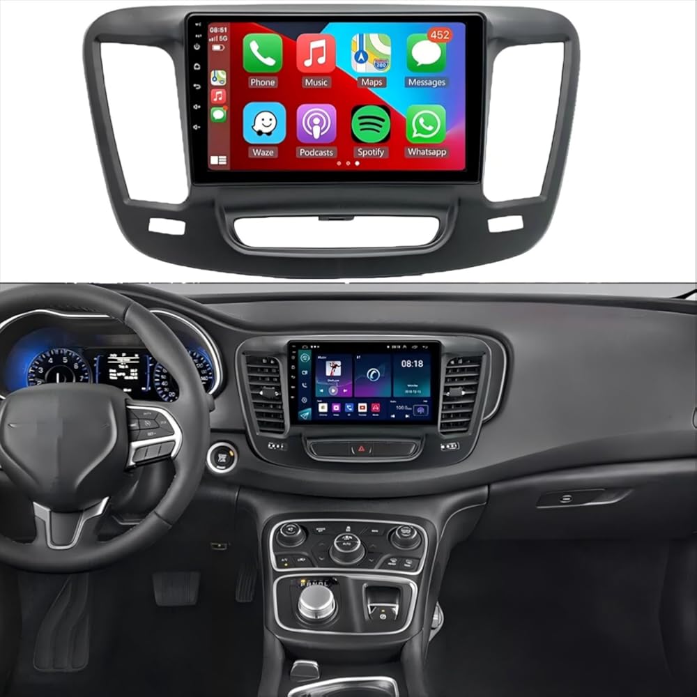 Car Stereo Radio for Chrysler 200 200C 200S 2015-2019, 9