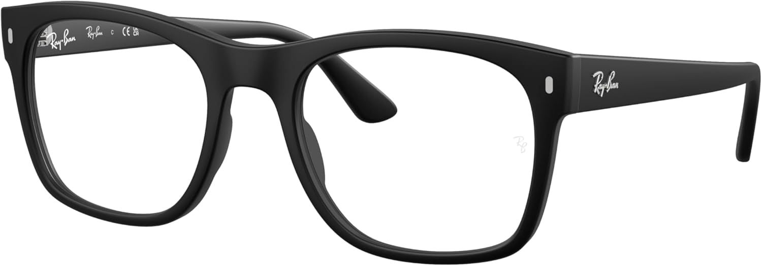 Ray-Ban 7228 Eyeglasses Bundle: 7228 7228 2477 Matte Black 55mm and Eyewear Cleaning Kit