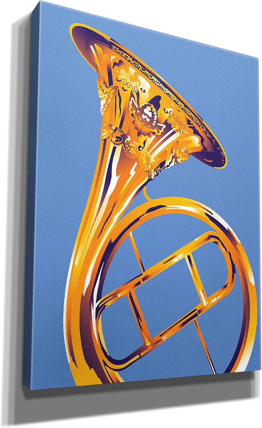 Epic Graffiti 'French Horn 8' by David Chestnutt, Giclee Canvas Wall Art, 40