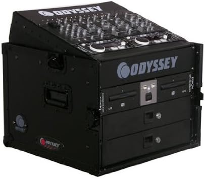 Black 10U Top Slanted 6U Vertical Pro Combo Rack