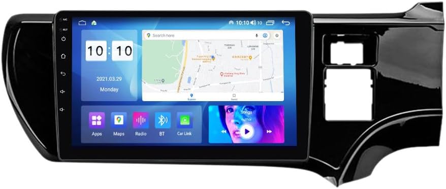 Android Car Stereo for Toyota Aqua 2011-2017,9 inch IPS Touchscreen with Upgrade Wireless CarPlay & Android Auto,WiFi/GPS,Support SWC and Subwoofer,4-Core 2G+32G