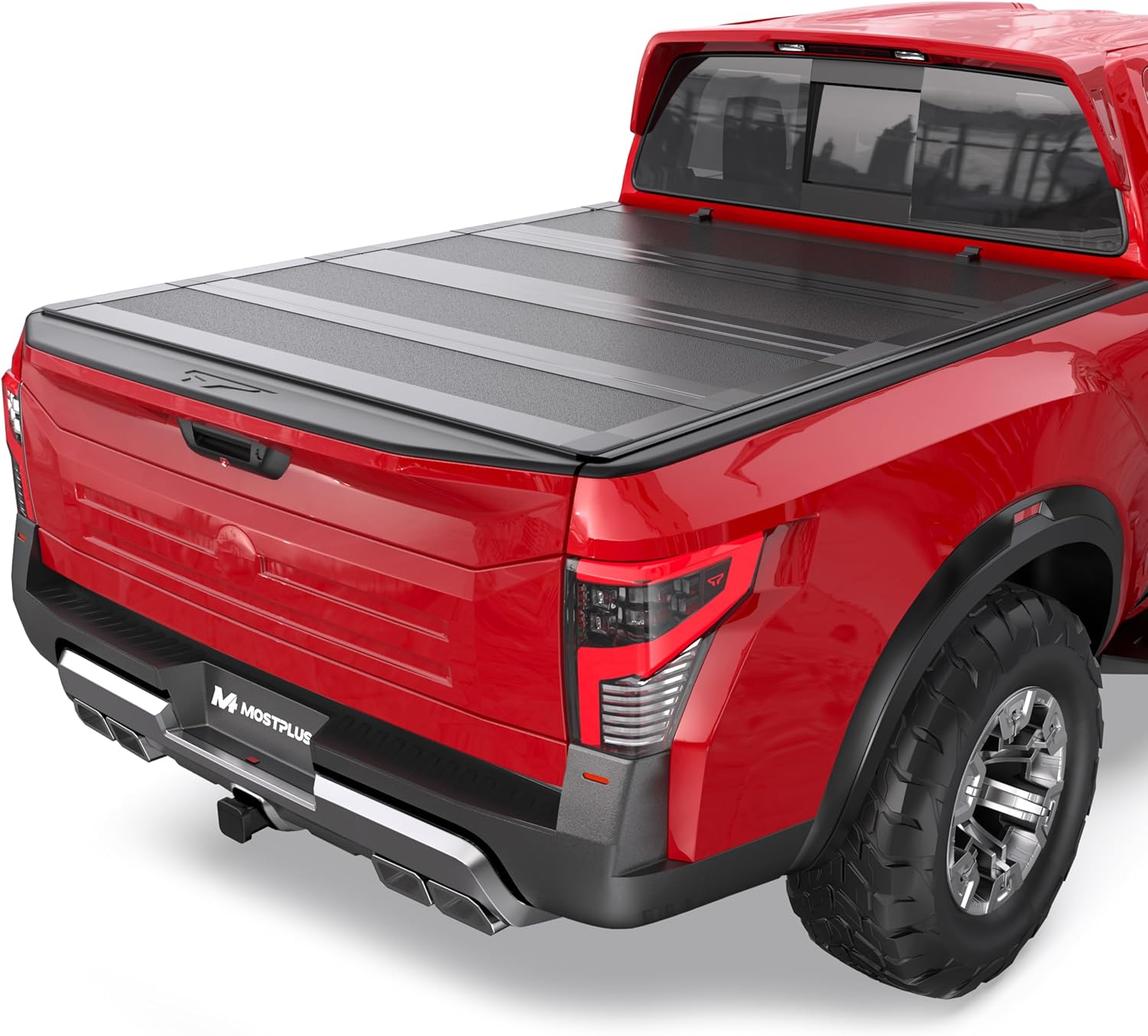 MOSTPLUS 5FT 2WD/4WD Low-Profile Quad-Fold Hard Truck Bed Tonneau Cover Compatible for Nissan Frontier 2005-2021 Bed Cover 60Inch