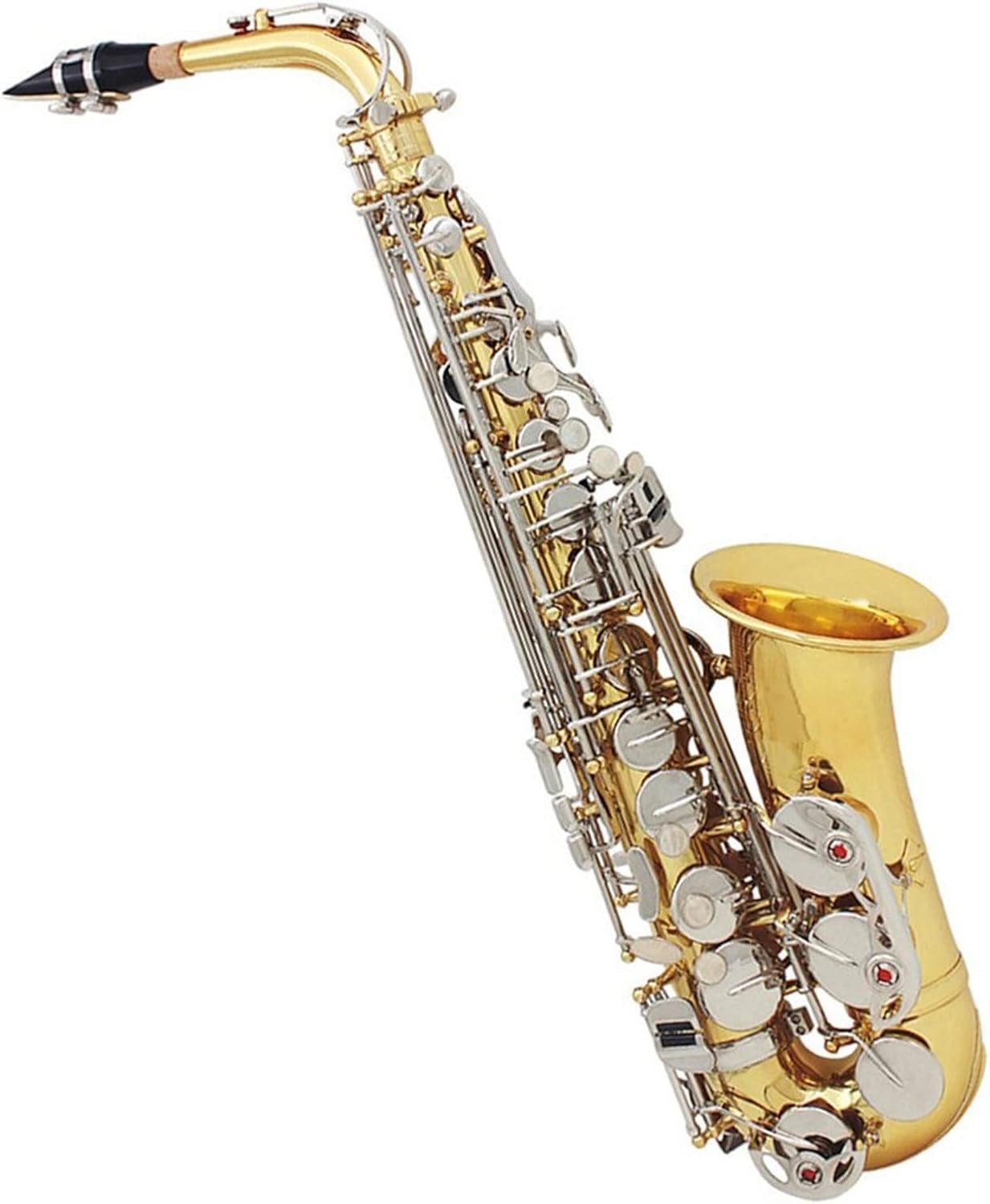EB Alto Saxophone E Flat Sax Musical Woodwind Instrument with Leather Case Mouthpiece Reeds
