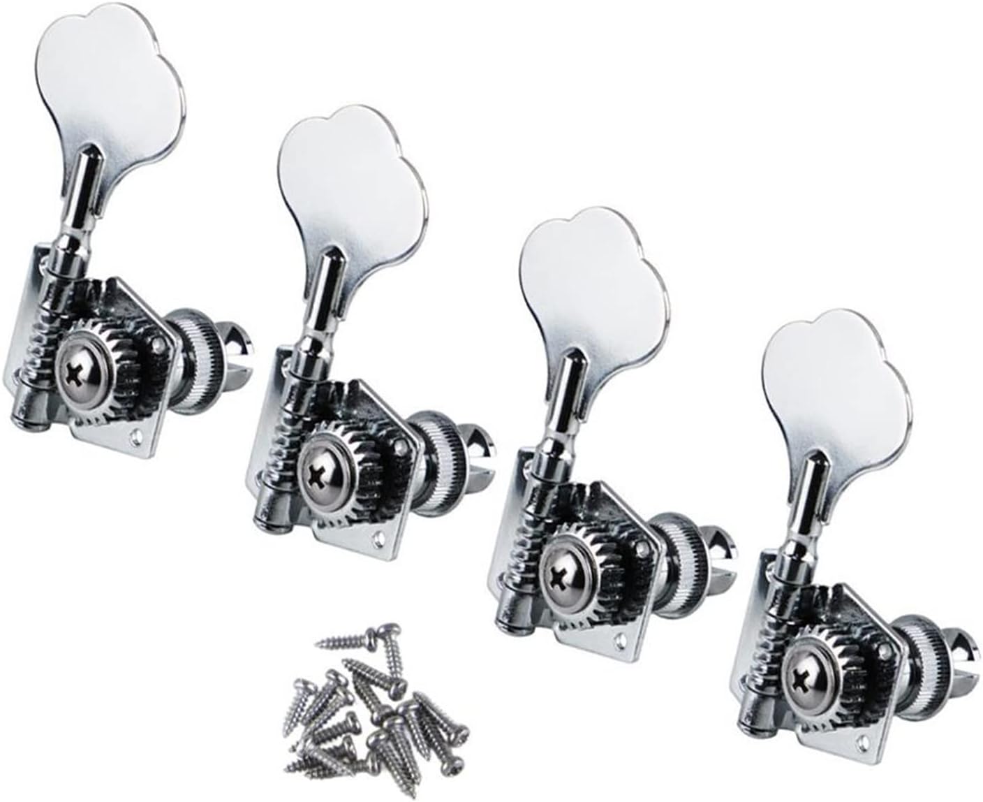 4PCS Chrome Open 4R Electric Bass Tuners Machine Heads Tuning Keys Pegs for Bass 4 Strings Guitar Machine Heads Knobs