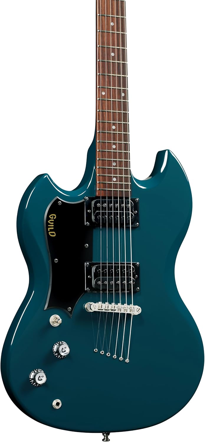 Guild Polara Electric Guitar Lefty, Blue Steel