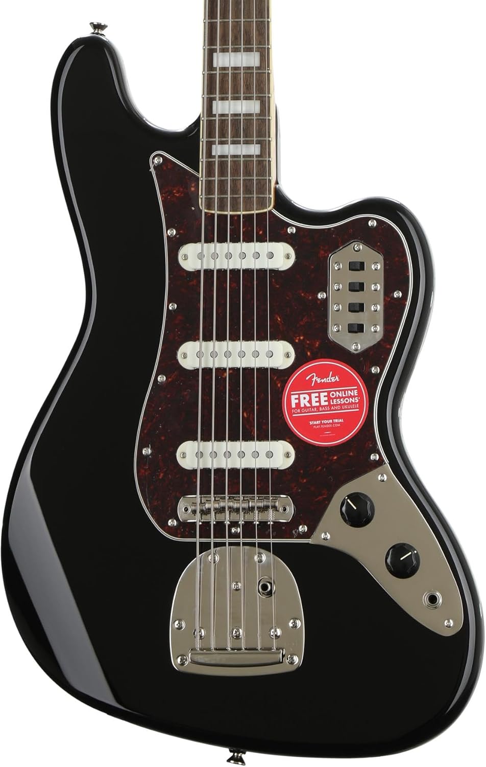 Squier Classic Vibe 6-String Bass VI, Black, Laurel Fingerboard