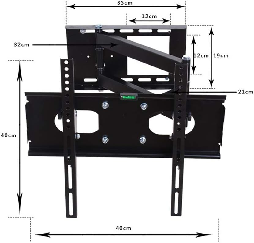 Tv Wall Bracket Tv Wall Mount Bracket Wall Bracket Thickened Type 26”- 55”TV Rack Universal Telescopic Rotation (Color : Black) (Black)