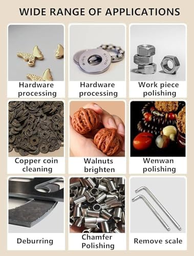 Electric Vibrating Polisher Kit, Professional 12L Rock Tumbler with Strong Load Capacity for Grinding & Polishing Jewelry Accessories, Versatile Drum Polishing Machine