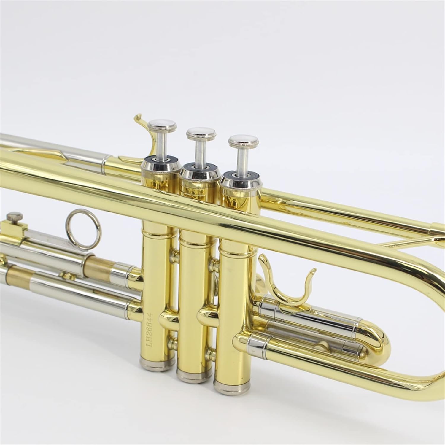 KESHUO Gold Lacquer Trumpet Bb Flat Brass Wind Instruments with Case Gloves Mouthpiece Trumpets