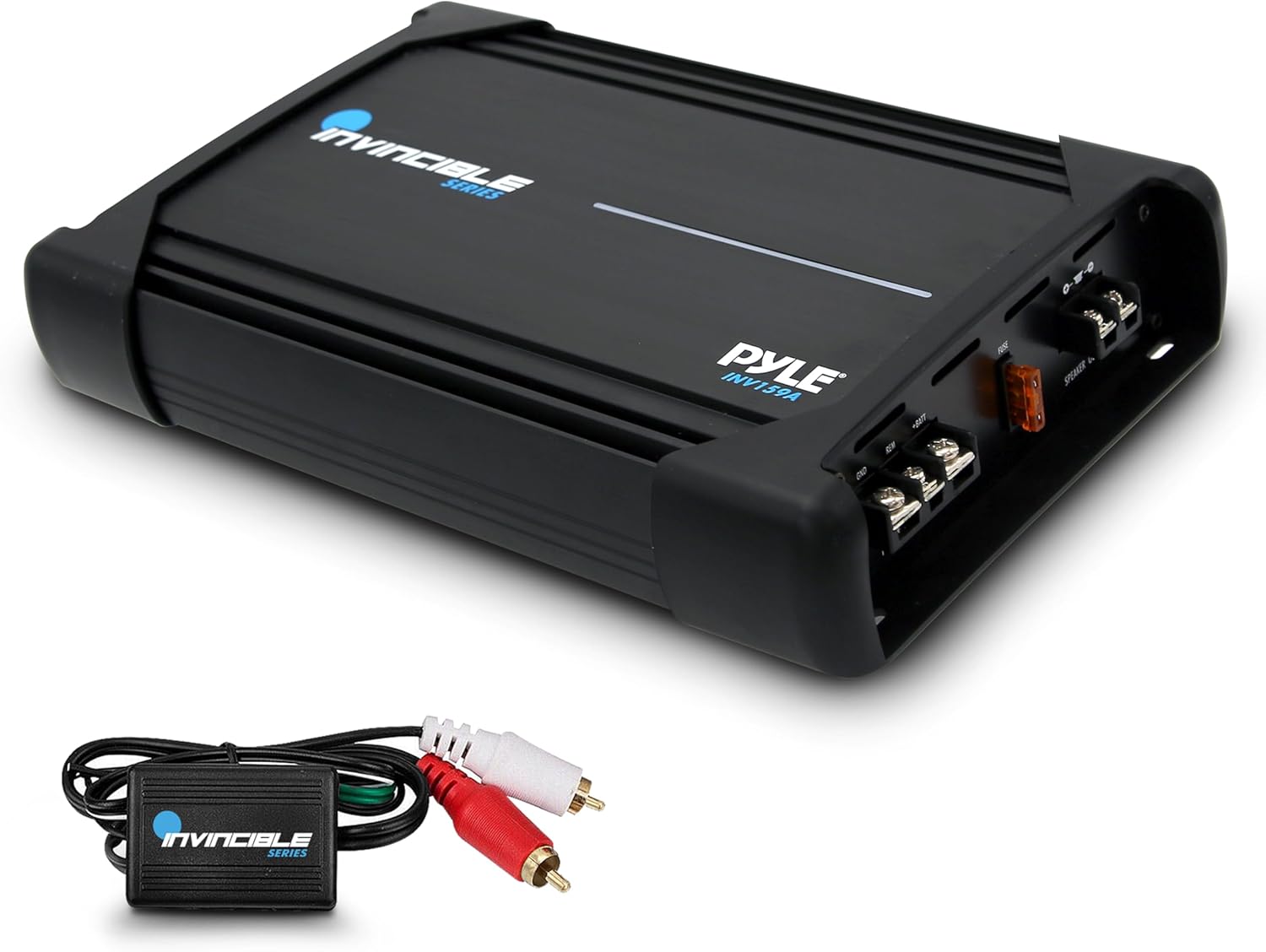 Pyle 3000W MOSFET Amplifier - 1-Channel Car Audio Amp, Class AB Mono Amplifier with Low Pass Filter, Bass Boost, Short Circuit Protection, RCA Terminals, Compact Design (12.36