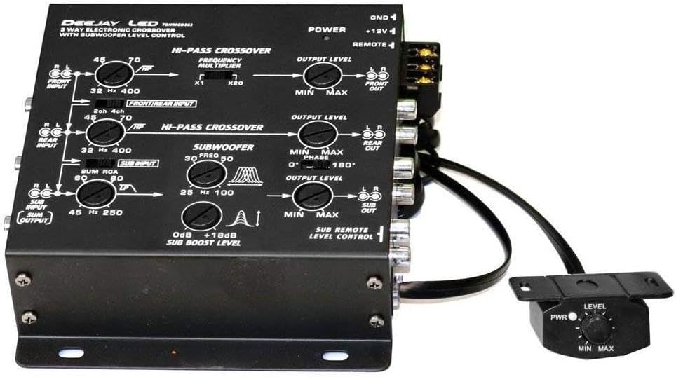 TBHMCD361BK Vehicle Multi-Amplifier Crossover with RCA Inputs and Outputs